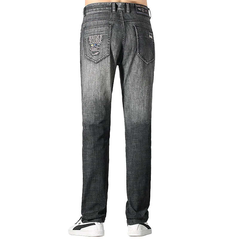 Новинка 2023 летние мужские джинсы Брюс и Акула ковбои растягивающиеся хлопковые