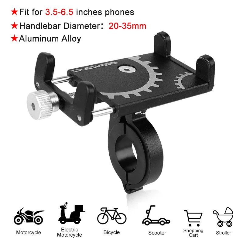 

MTB Mountain Motorcycle Phone Holder Adjustable Bicycle Phone Holder For 3.5-6.5 Inch Smartphone Mobile Support Bicycle Racks