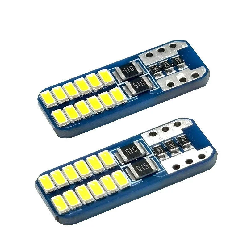 

10/20 Шт. T10 W5W LED Canbus 3014 24SMD Белый 6000K Лампа Для Салона Автомобиля, Универсальная 12В Автомобильная Подсветка