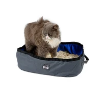 easy to clean oxford cloth waterproof pet supplies portable cat toilet foldable pet cat litter box dirt resistant