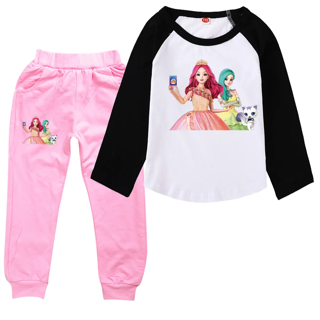 2 шт./комплект Детская футболка с длинным рукавом и штаны