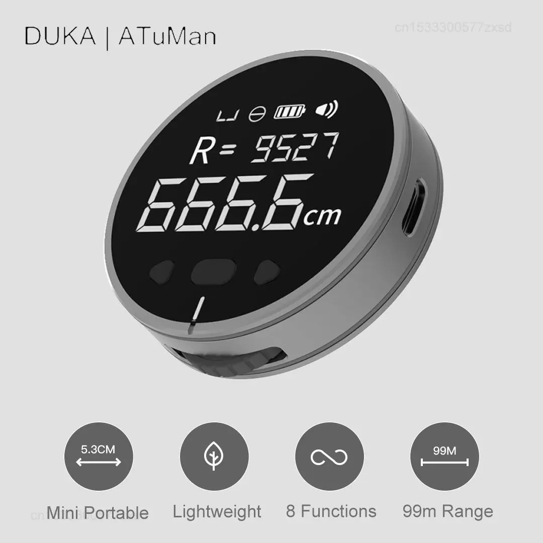 

Электронная линейка DUKA(Atuman) Little Q, измерительные инструменты с ЖК-экраном и цифровым дисплеем, перезаряжаемая линейка с длительным временем работы в режиме ожидания