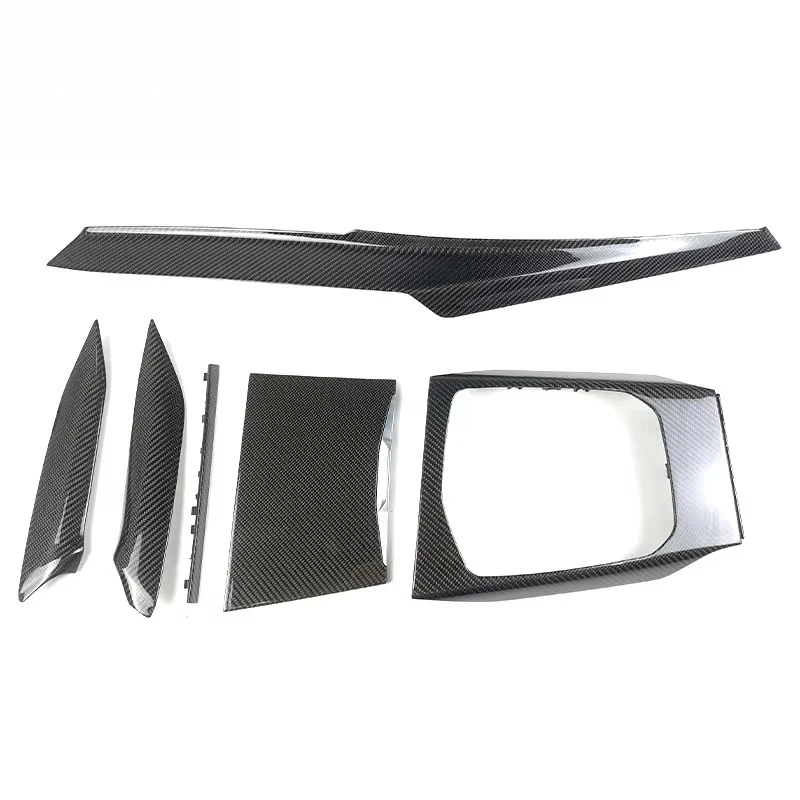 Фото Для BMW G20 G21 G81 G80 G87 M2 M3 M4 M340i 2024 2025 Внутренняя приборная панель из углеродного волокна Рычаг переключения центральной консоли №2