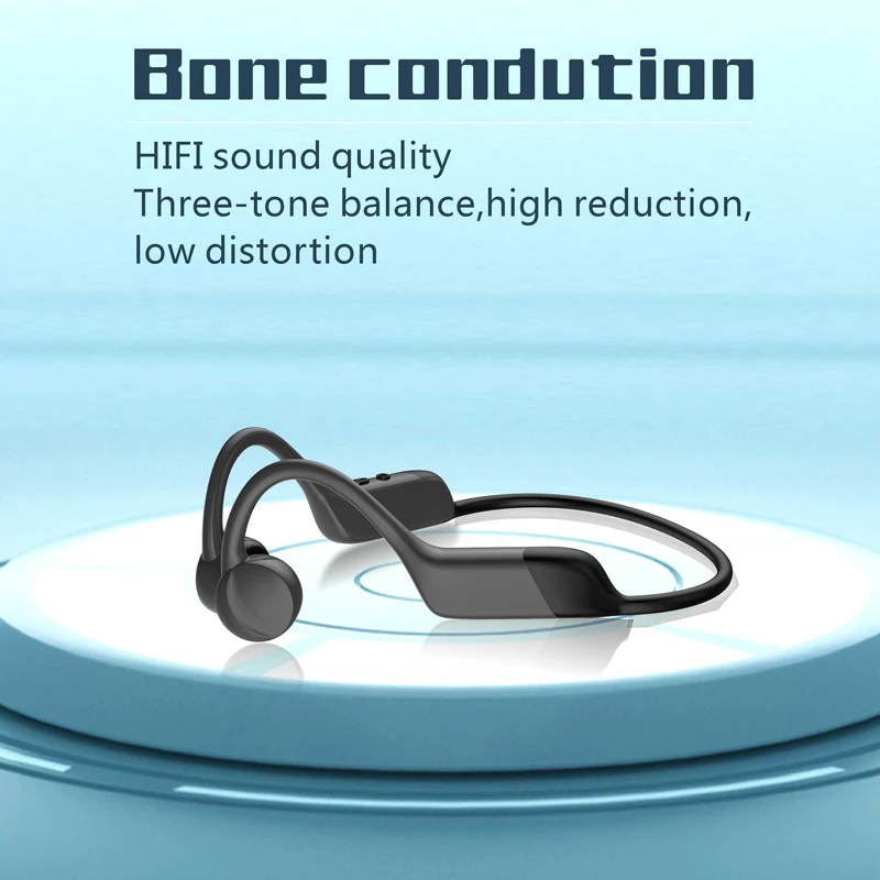 

True Bone Conduction Headphones Wireless Bluetooth Swimming Headphone Outdoor Sport IPX8 Waterproof MP3 Player 32G Headset