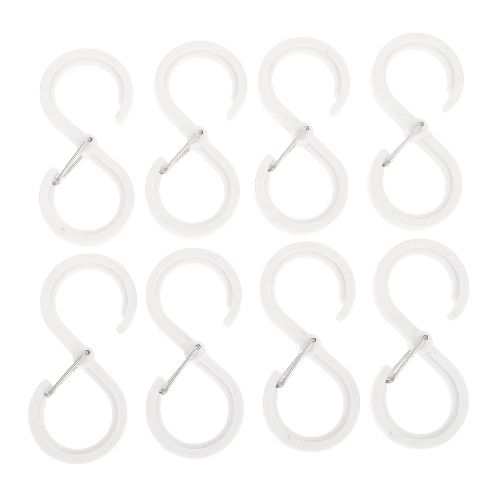 

8pcs S Shape Hooks Handy S Hooks Wardrobe Clothes Hooks Plastic Hanging Hooks