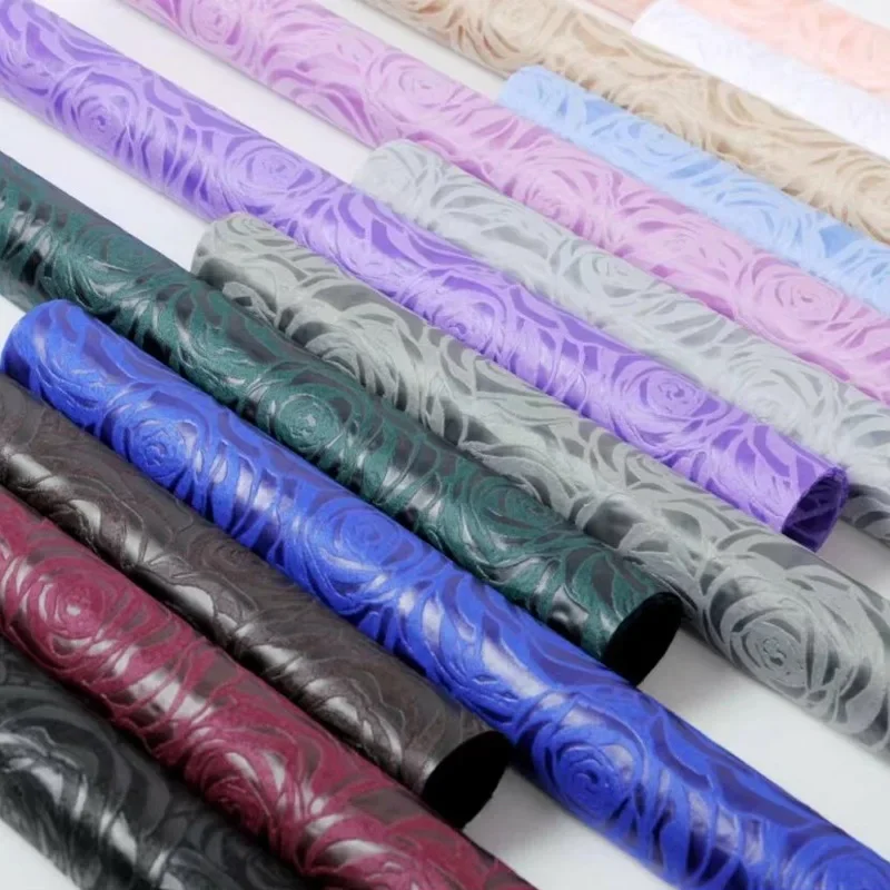 

3D Embossed Floral Paper DIY Handmade Packaging Papers for Floral Art and Flowers in Print Shops Rose Bouquet Wrapping Material