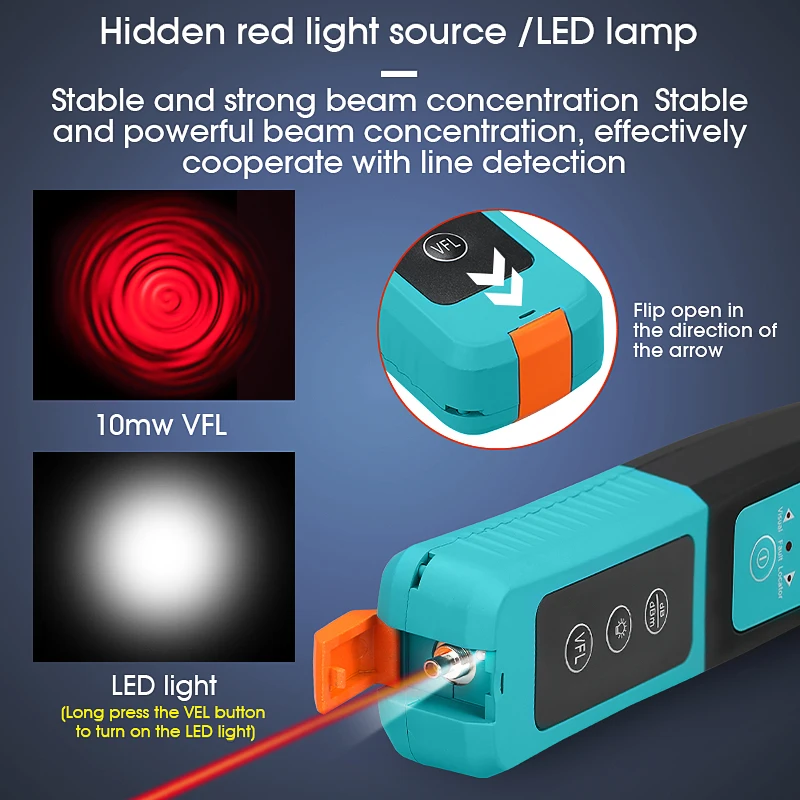 AUA-40 Optical Fiber Identifier(Built-in 10mw VFL and LED Light) and AUA-D1315 Optical Fiber Stable Light Sourse (Optional)