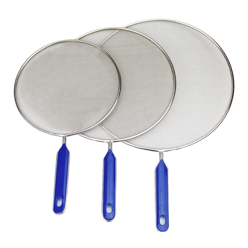 

3 Pack Grease Splatter Screen For Frying Pan Cooking,Stainless Steel Guard,Hot Oil Shield To Stop Prime Burn
