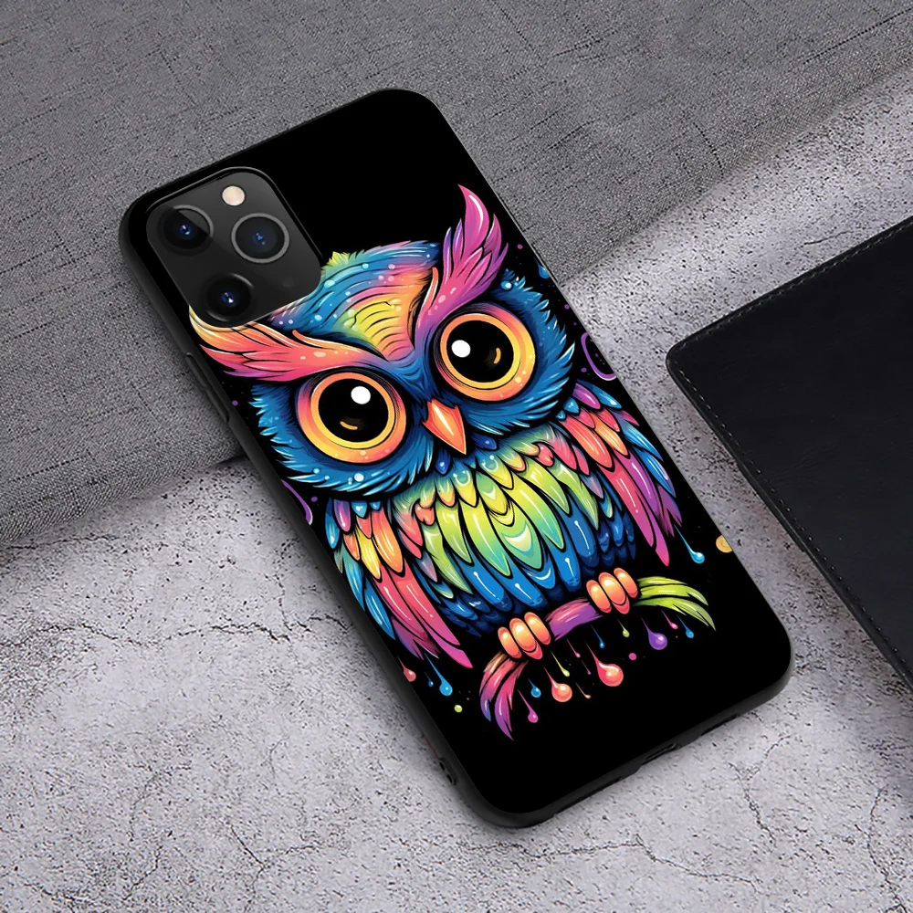 Мягкий чехол HA35 с рисунком совы для Samsung Galaxy A15 S10E S9 S8 S7 Note 20 10 9 8 Plus Lite