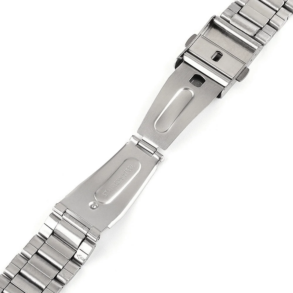 16mm 18mm 20mm 22mm 24mm Stainless Steel Aircraft Buckle Flat End Jubilee Watch Bracelet