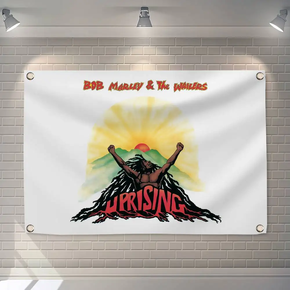 Фото Флаг B-Bob Marley & The W-Wailers Exodus 150x200см, 60x90см, для украшения, для пикника на открытом воздухе, для вечеринок, для дома, для кемпинга, художественный подвесной баннер №5
