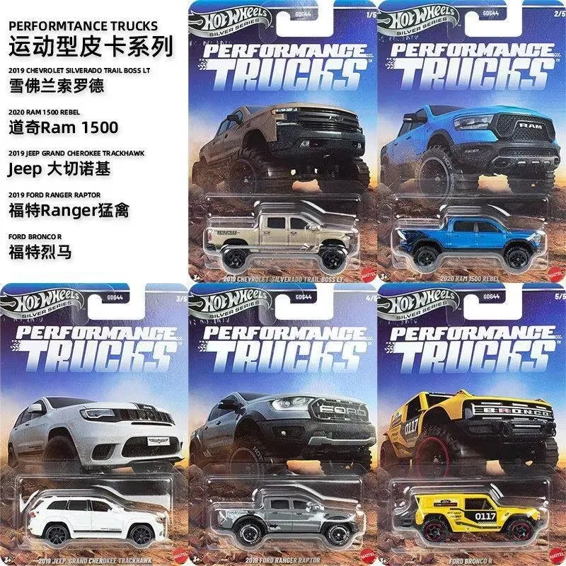 Hot Wheels Performance Trucks GDG44 1:64 Коллекционные модели автомобилей: Jeep Trackhawk, Ford Raptor, Chevy Silverado, Ram Rebel, Bronco R НОВИНКА (art.: 3920db450d242) - 3920db450d242