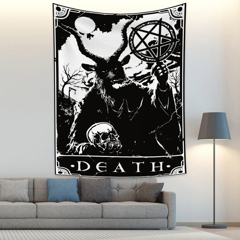 

Tarot Card Tapestry Psychedelic Wall Hanging Astrology Divination Witchcraft Room Decor Bedspread Cover Sun Moon Wall Decor