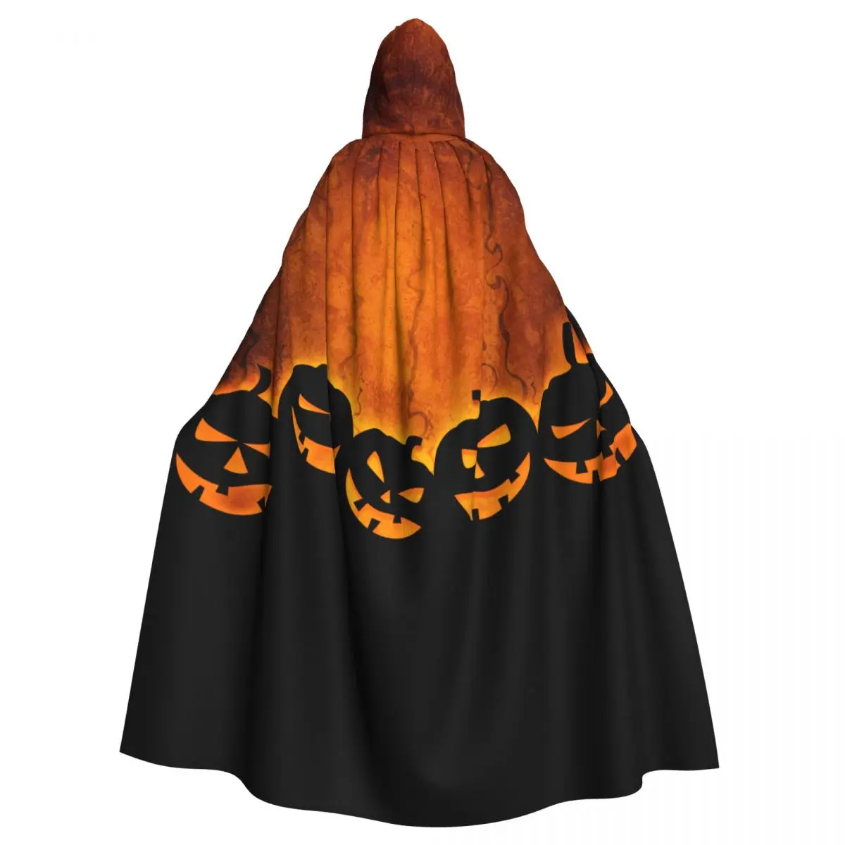 

Unisex Adult Halloween Pumpkin Cloak with Hood Long Witch Costume Cosplay
