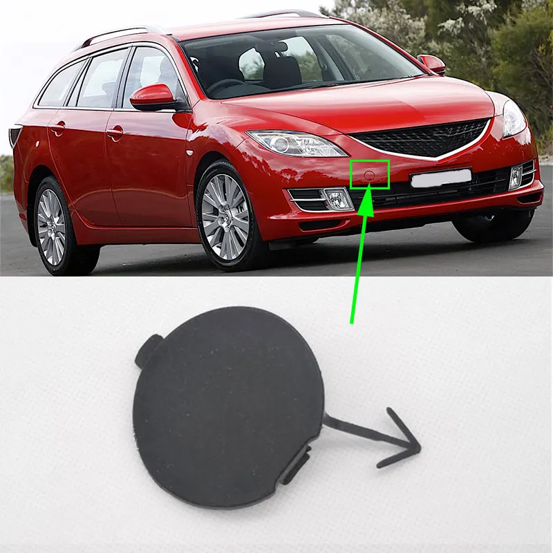 

Car Front Bumper Towing Hook Cover Hauling Hook Eye Lid Trailer Cap Base Color For Mazda 6 GH 2008 2009 2010 2011 2012