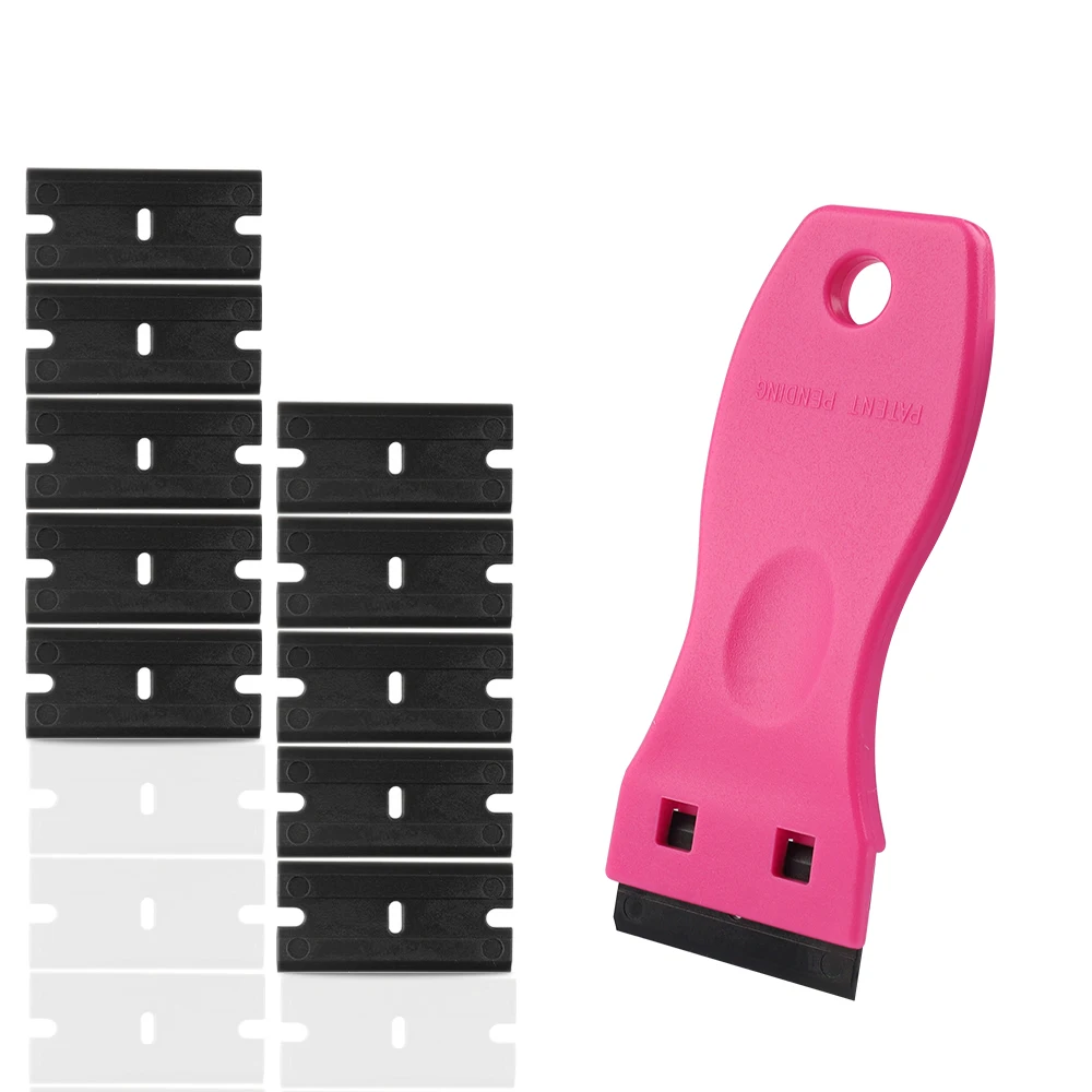 

ARLANY пластиковый скребок для наращивания волос, скребок для удаления ленты с 10 шт., лезвия для бритвы для ленты для наращивания, окно автомобиля