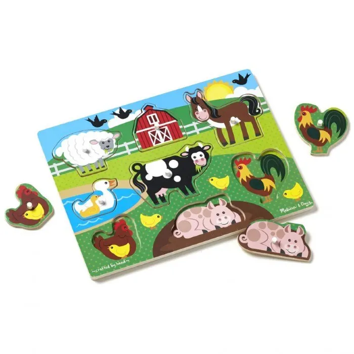 Деревянная игрушка Melissa &amp Doug Мои первые пазлы Ферма 9050 |