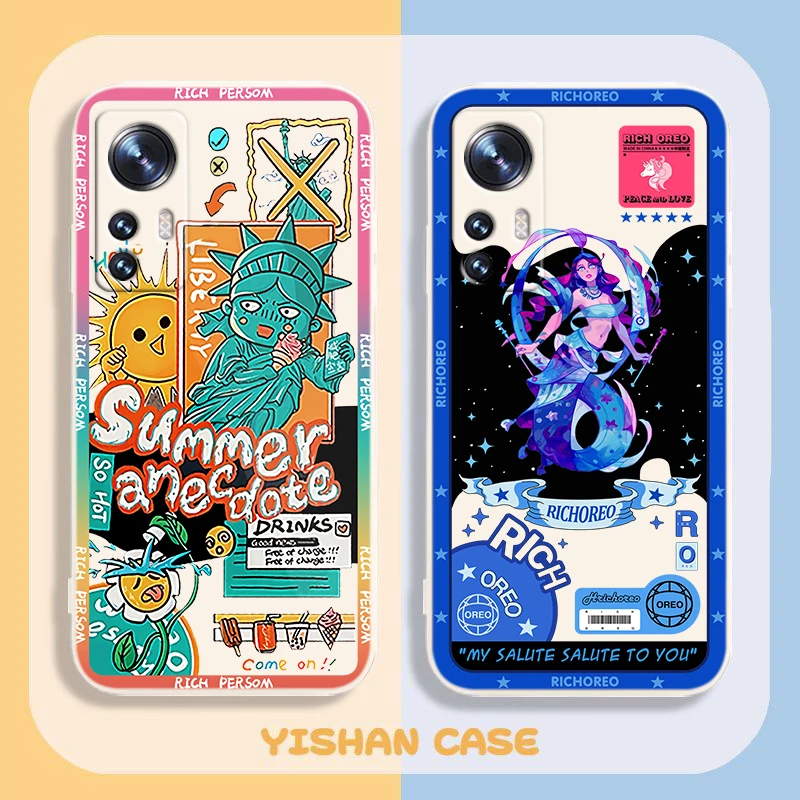 

Hot Trend Luxury Poster Phone Case For Xiaomi Mi 12S 12 12X 11i 11T 11 10 10S 10T 9 Pro Lite Ultra 5G Liquid Rope TPU