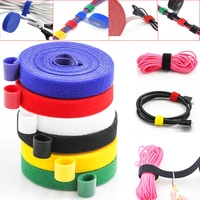 5mroll 1520mm hook straps adhesive fastener tape reusable wire organizer hooks loops cable ties magic tape diy accessories