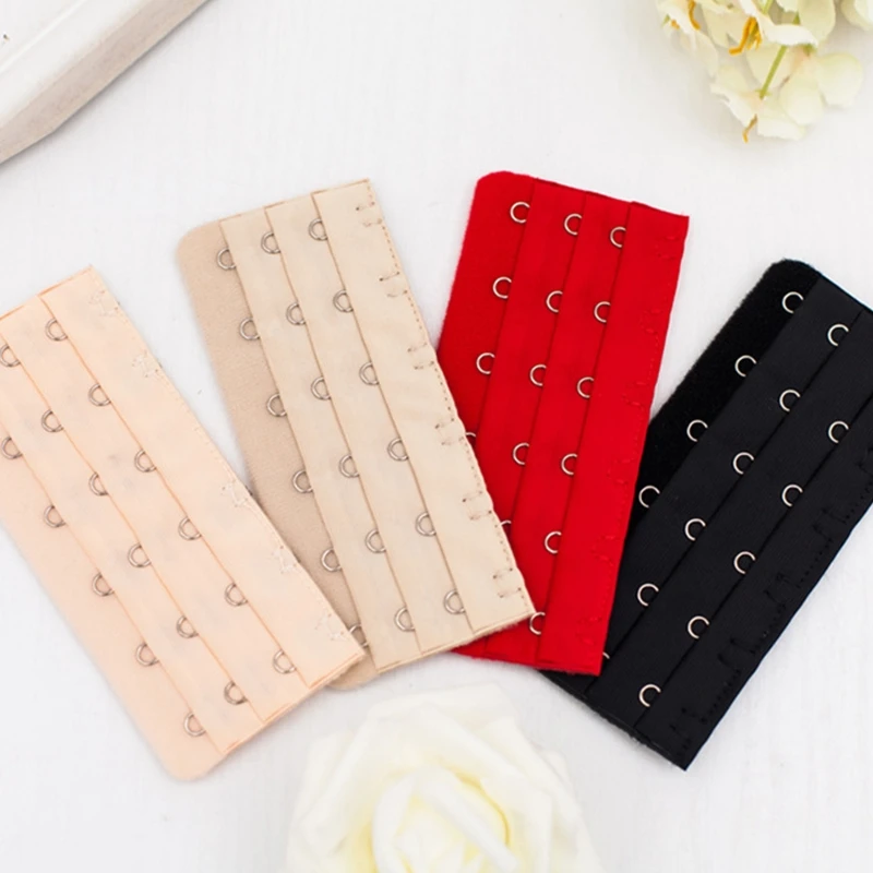 

6Pcs 2 Hook Bra Extender for Womens Elastic Bra Extension Strap Clip Expander Underwear Adjustable Belt Buckle Band