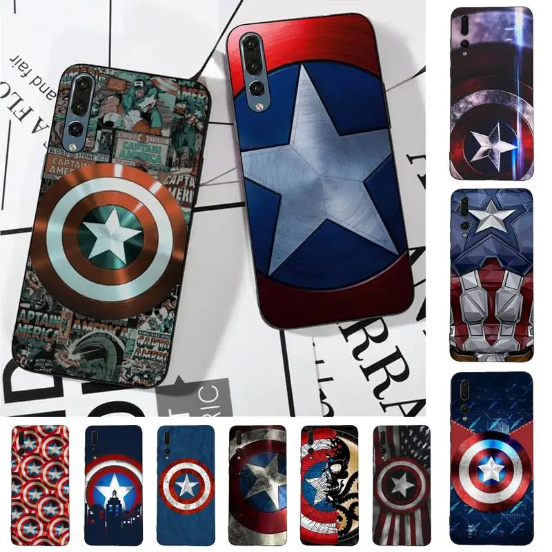 

Marvel captain america logo Phone Case for Huawei P30 40 20 10 8 9 lite pro plus Psmart2019