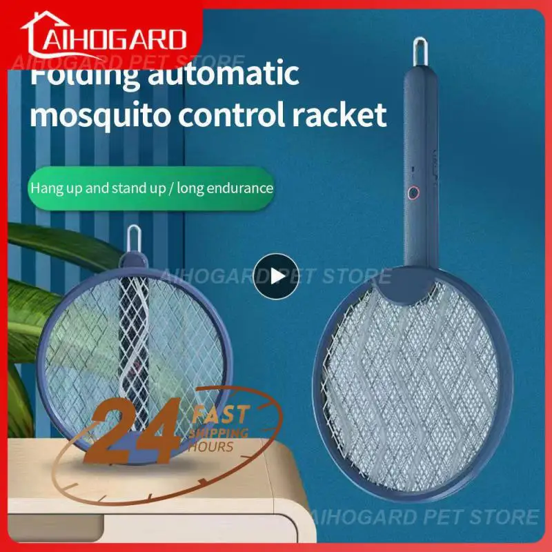

Electric Insect Racket Summer Foldable Fly Swatter Trap Usb Rechargeable Electric Mosquito Killer Bug Zappers Handheld