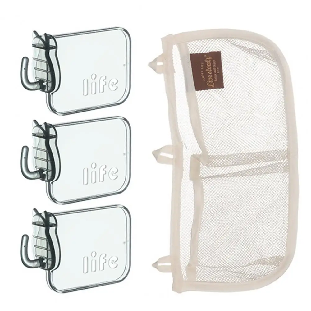 

Storage Pouch Practical Good Ventilation Strong Load-bearing Mesh Bag Snack Organizer Basket with Hanging Hook for Kitchen