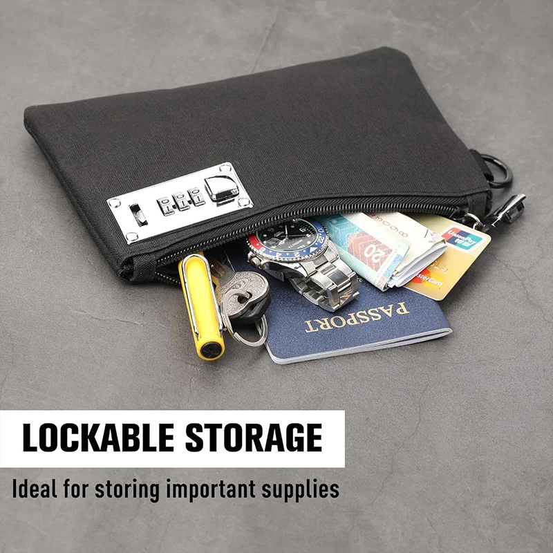 Запираемая сумка для денег прочные нейлоновые мешки банкнот портмоне монет