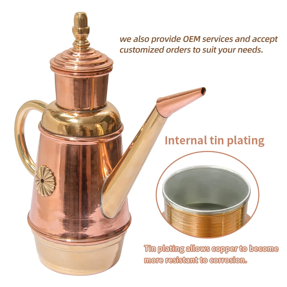 Чистая кожа изысканная 450 мл медная итальянская бутылка оливкового масла банка