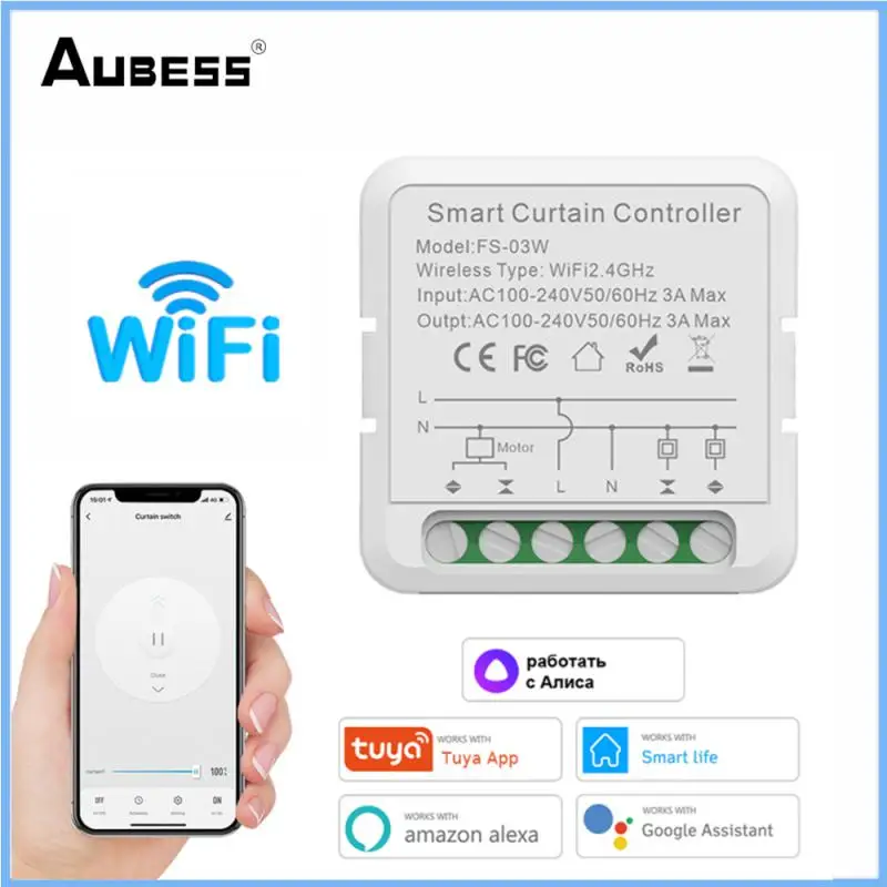 

Tuya Smart Life WiFi Curtains Blinds Switch Roller Shutter Electric Motor Connected House Engine Work With Voice Control Google