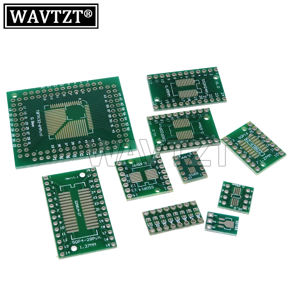 Плата PCB SMD Поворотный адаптер DIP преобразователь пластина SOP 8/16/14/20/24/28P 89 SOT23 SOT223 To DIP SOP/MSOP/TSSOP 10 шт IGMOPNRQ