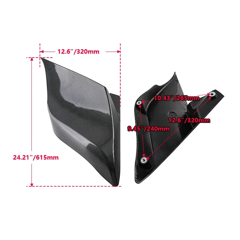 Фото Боковые обтекатели из карбона для Harley Touring 2009-2013 Road Glide, Street Glide, Electra Glide, защита боковой части кузова №3