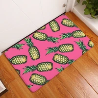 pineapple printed decorative entrance doormat kitchen carpet non slip bathroom rug home decor tropical style hallway mat