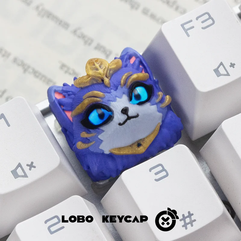 LOL Jinx Yasuo Keycap Cat Personality Resin Art Подарочный полупрозрачный Esc Single 1 шт.