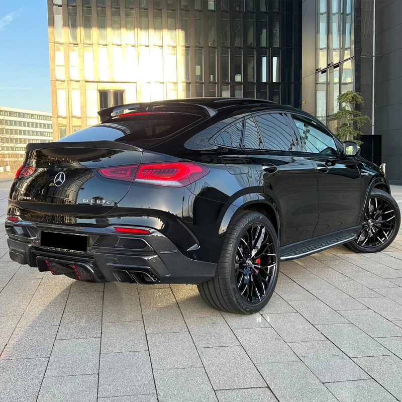 Фото Задний спойлер на крышу для Mercedes-Benz GLE Class GLE Coupe C167 GLE350 450 GLE53 GLE63, модификация хвоста из углеродного волокна 2021+ №4
