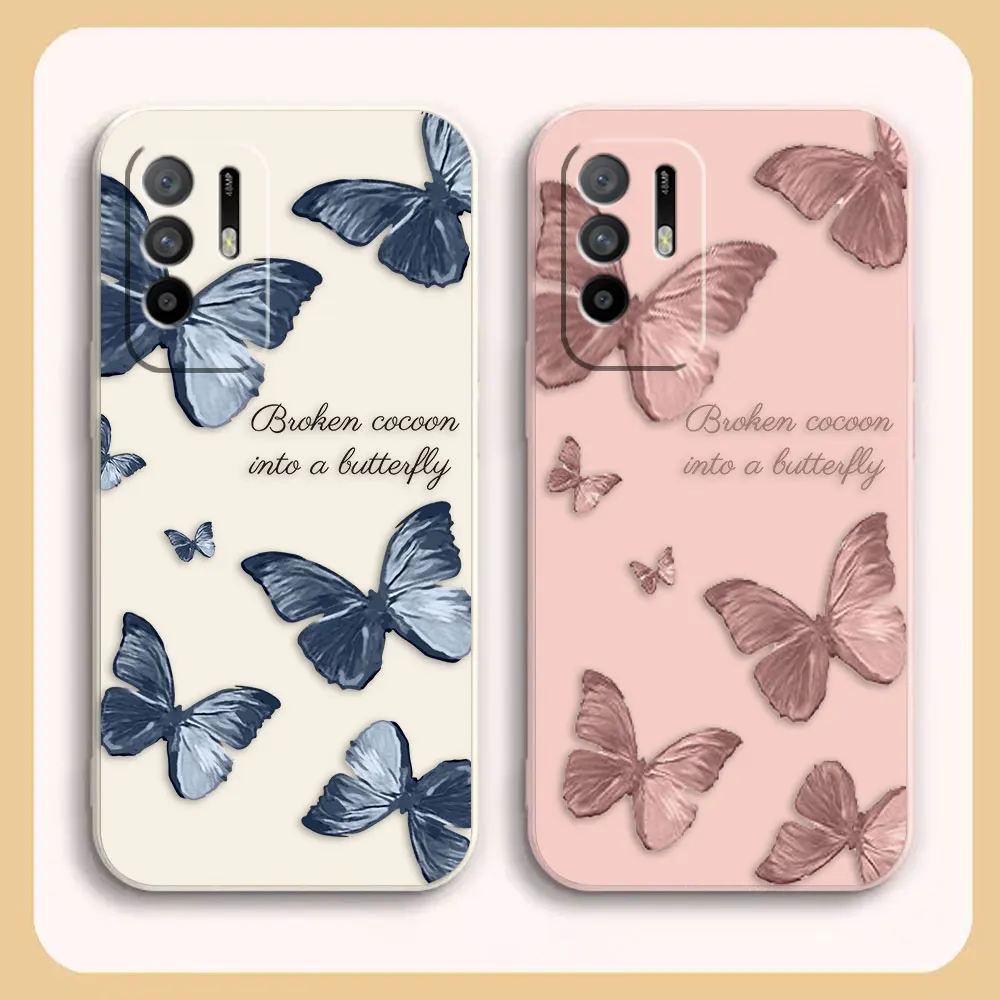 

Case For OPPO A52 A54 A55 A57 A59 A72 A73 A74 A91 A93 A92S A93S A94 A95 A96 4G 5G Case Funda Cqoue Shell Capa Pretty Butterfly