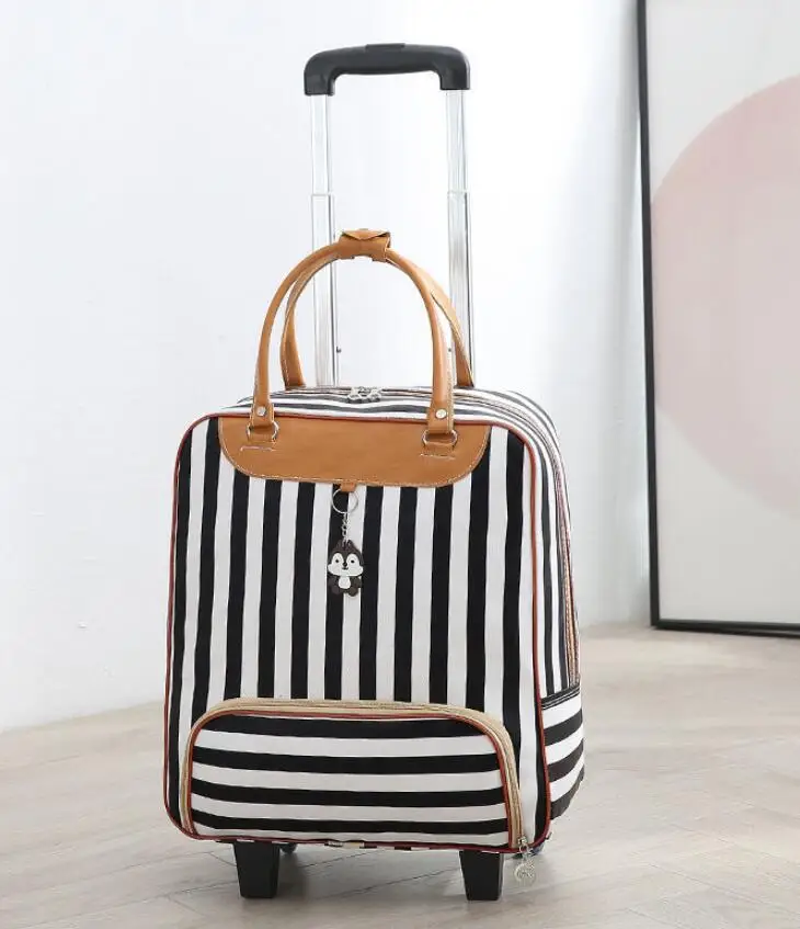 

brand 20 Inch Women Travel luggage Trolley Bag on wheels Suitcase Travel Rolling Bag Baggage Rolling Travel wheeled bag