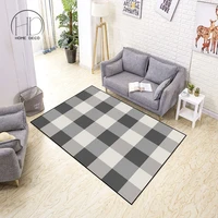 nordic geometric latticed living room carpet rectangle coffee table sofa rugs modern simple bedroom bedside home decoration mats