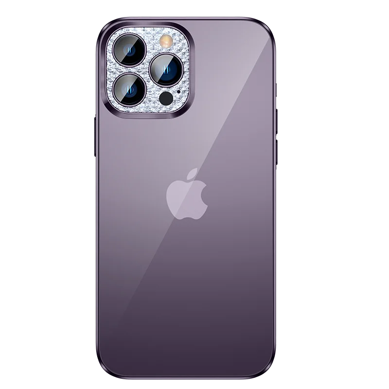 

For iPhone 14 Pro Max Case Hard Bottom Soft Edge SULADA Charming Eyes Electroplating Fine Holes for Funda iPhone13 Pro Max