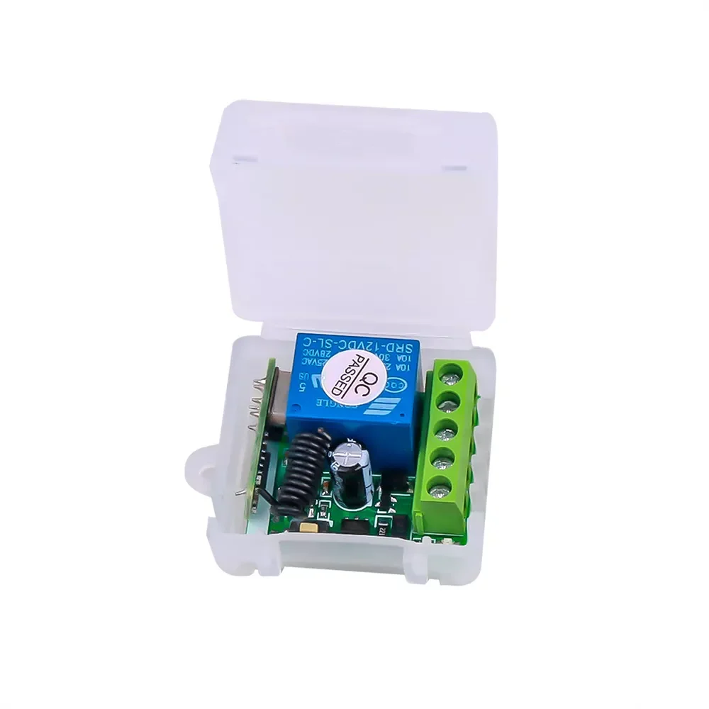 

jmt durableHot DC12V 10A Relay 1 CH Wireless RF Remote Control Switch Transmitter with Receiver Module 433mhz LED Remote Contr