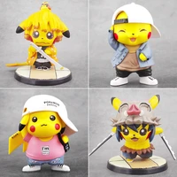 demon slayer pikachu cosplay movable doll children%e2%80%99s gift elf ball pokemon game anime doll toy anime toys for children baby