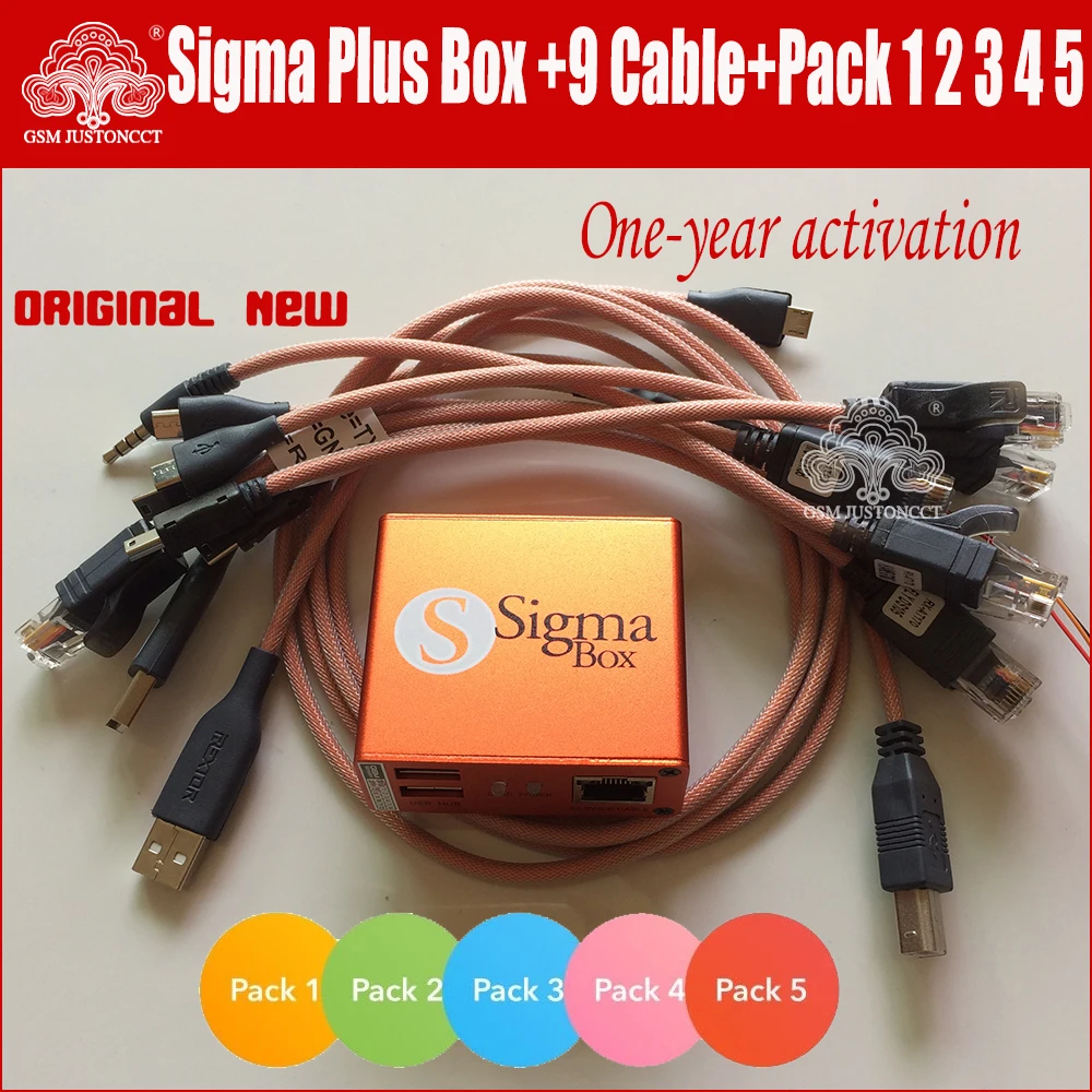 

Gsmjustoncct Original Sigma Plus Box Sigmabox Set For Mobile Phone Unlock&Flash&Repairing For China Mobile Phone/Nokia + 9 Cable