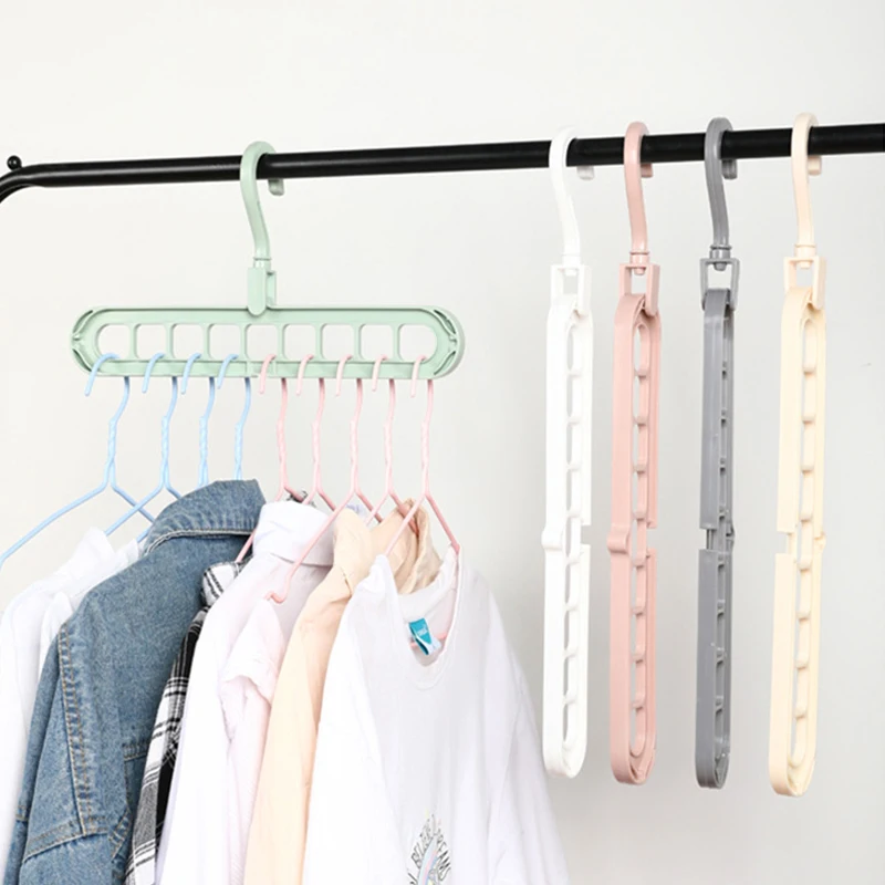 

Nine-hole Magic Hanger, Creative Multifunctional Hanger, Home Magic Storage, Anti-Skid Drying Rack