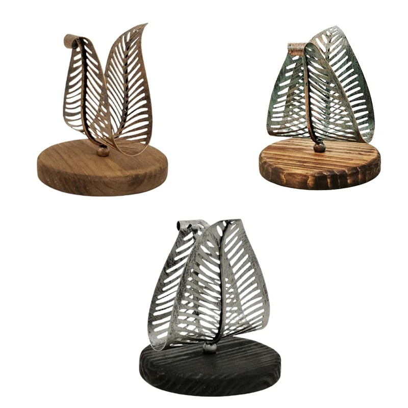 

Retro Leaf Tissue Holder Napkin Holder Metal Home Decoration Hotel Restaurant Desktop Cafe Decoration Gift