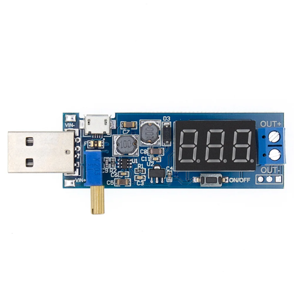 

Boost Buck Converter USB Step UP / Down Power Supply Module DC-DC 5V to 3.3V / 12V Adjustable Out DC 1.2V-24V