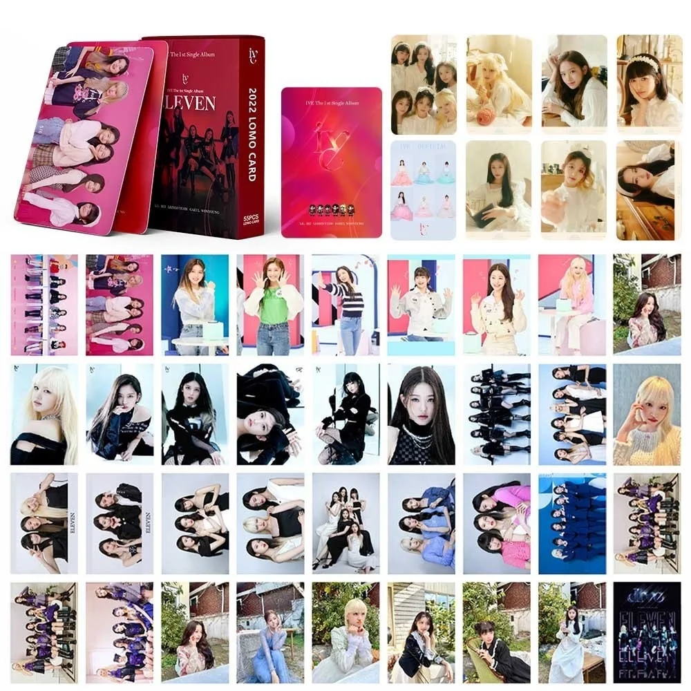 

KPOP IVE ELEVEN Album Lomo Cards Photocards LIZ Kpop Girls Group Ive Eleven Fans Collection Gift Postcards Photo Card 54pcs/set
