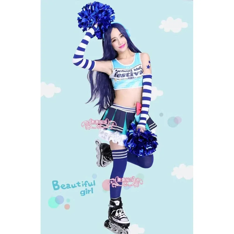 Love Live October Sports Cheerleader Nico Yazawa Honoka Kotori Tojo Maki Экипировка Униформа Аниме Lovelive Cheer Косплей Костюм (art.: 3920d1a05f755) - 3920d1a05f755