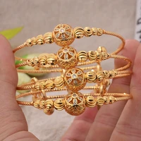 annayoyo bangles dubai gold color bangles for women ethiopian 4pcslot bangles middle east wedding jewelry african gifts