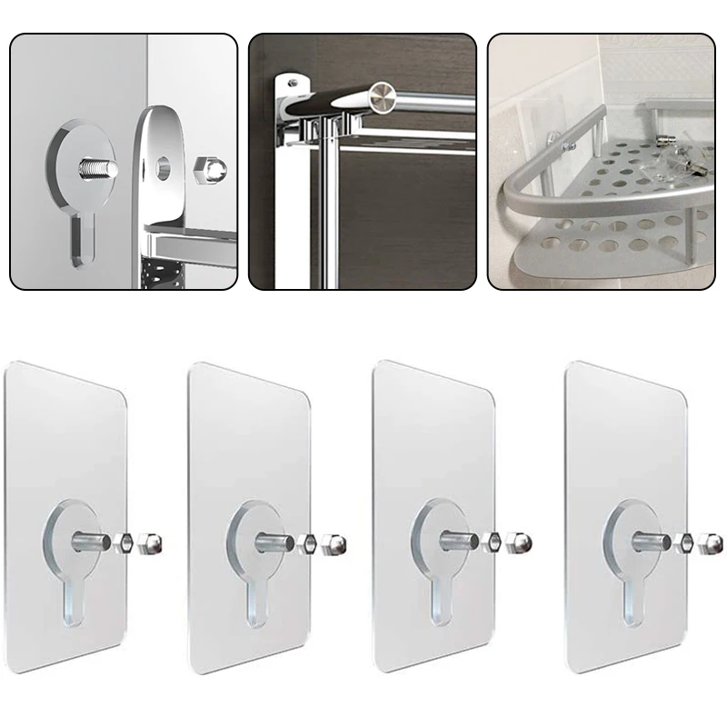 

20/50Pcs Soap Holder Strong Self-adhesive Wall Hooks Punch-free Screws Soap Box Dish Storage Plate Tray Holder Bathroom Supplies