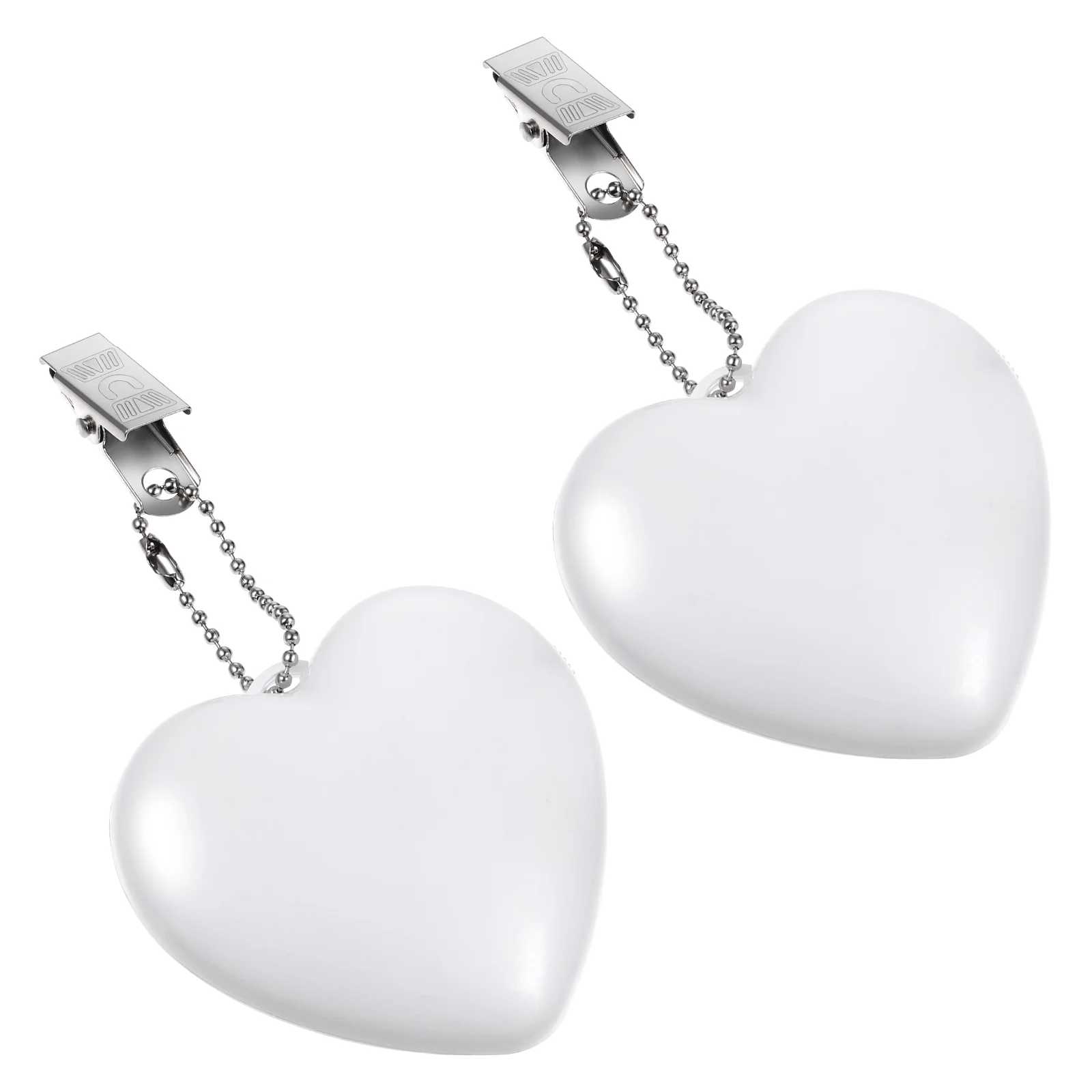 2 Pcs Heart Night Light Touch Mini Handbags Women White Purse LED Lamp Automatic